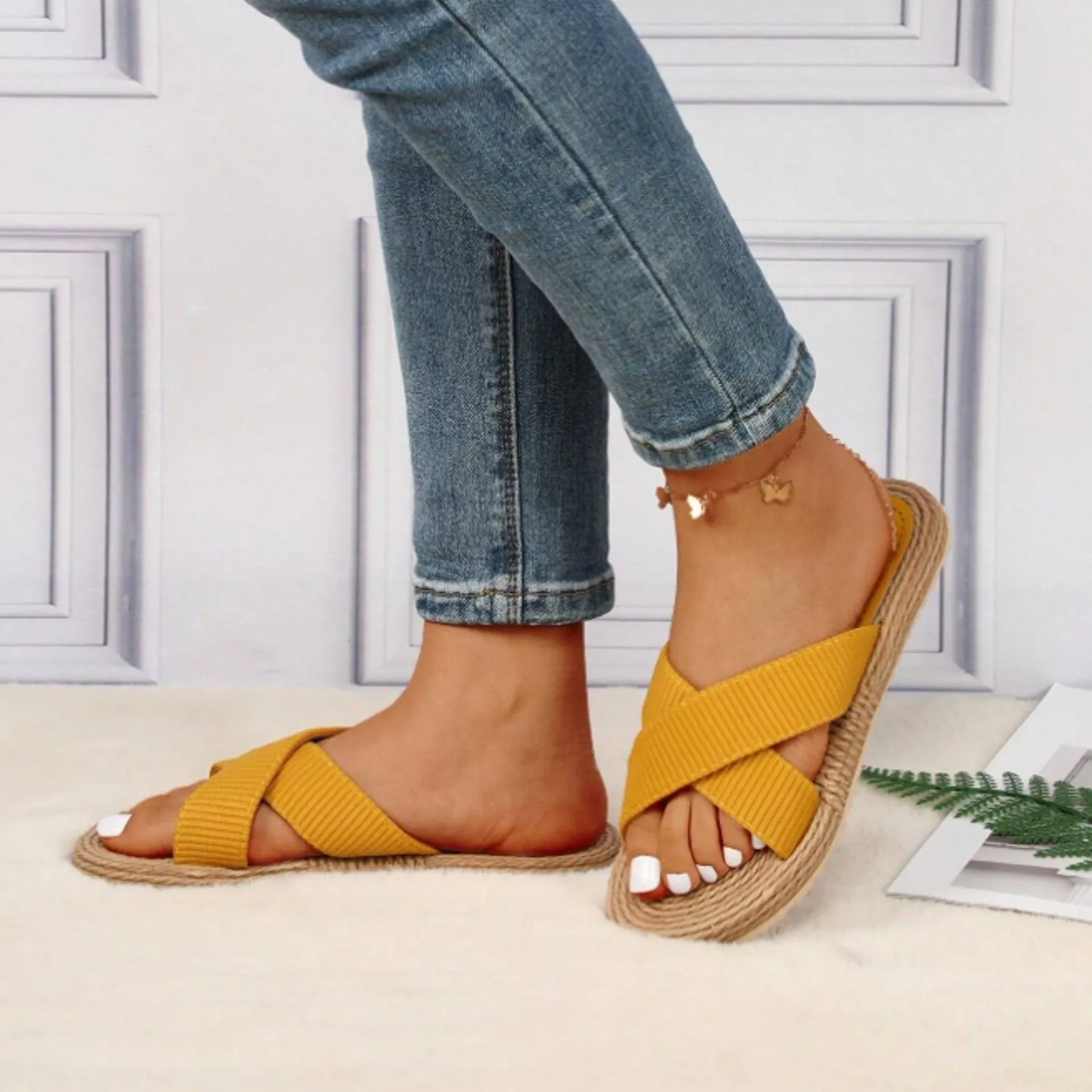 Women Sandals Summer Hollow Out Roman Shoes Summer Sandals Home Indoor Slippers Simple Ladies Slippers Casual Sandalias De Mujer - Image 7