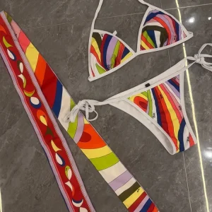 2025 Luxury Design Bikinis Headband Swimwear Women's Cut Out Swimsuits Europe Fashion Brand Lady Beachwear Scarf Bathing Suits