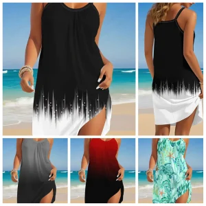 New Womens Summer Sleeveless Solid Color 3d Strap Beach Dress For Women Sexy bohemia Mini Dress Sleeveless Party Evening Dresses
