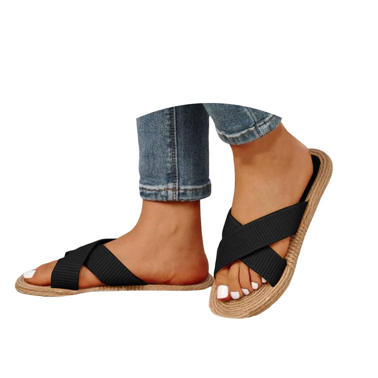 Women Sandals Summer Hollow Out Roman Shoes Summer Sandals Home Indoor Slippers Simple Ladies Slippers Casual Sandalias De Mujer - Image 3