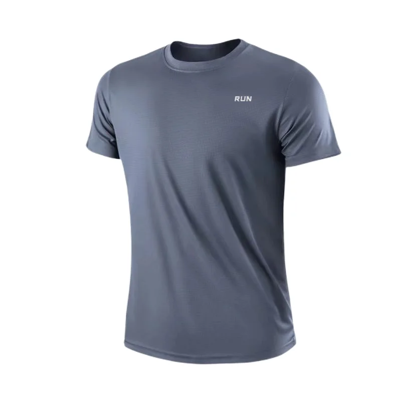 Men's Quick Dry Short Sleeve Gym Running Moisture Wicking Round Neck T-Shirt Training Exercise Gym Sport Shirt Tops Lightweight - Image 10