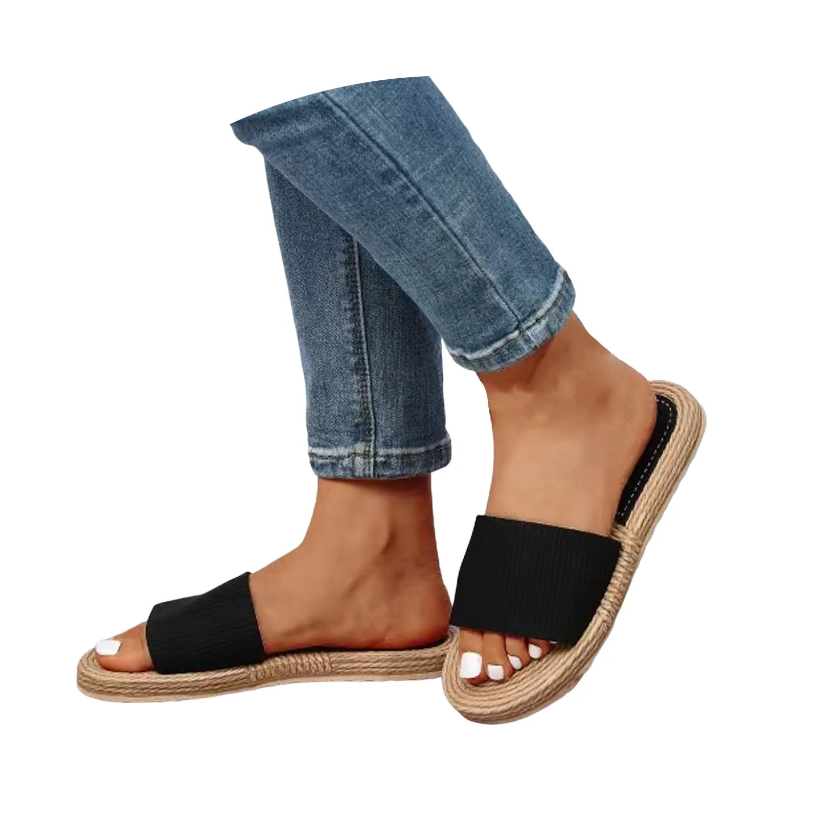 New 2025 Women Flat Sandals Summer Sandals Home Indoor Slippers Simple Ladies Slippers Casual Shoes Zapatos Mujer 2025 Tendencia - Image 3