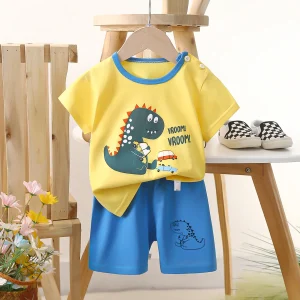 New Children Clothing Set Kids Cartoon Tracksuit T Shirt +Pants Boys Girls Clothing Sets Baby Clothes