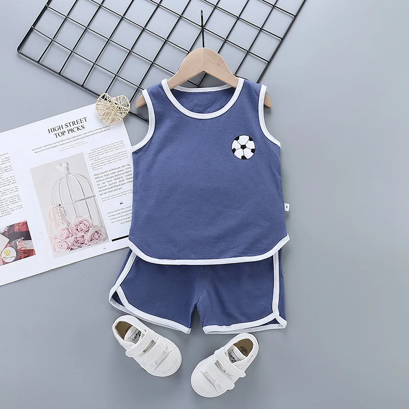 2025 New Summer Children Clothing Set Boys Girls Sleeveless Shorts Children's Suspenders Baby Vest set Kids Clothes - Image 12