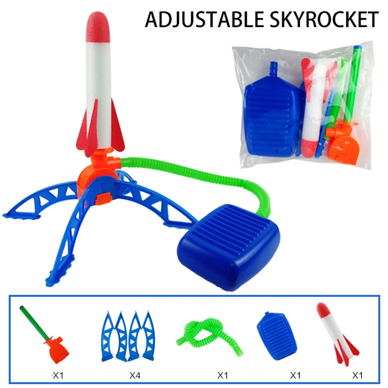 Air Rocket Foot Pump Launcher Outdoor Air Pressing Pedal Soaring Rocket Toy Kids Game suit Jumping Sport Game Kids Toy Gift - Image 7