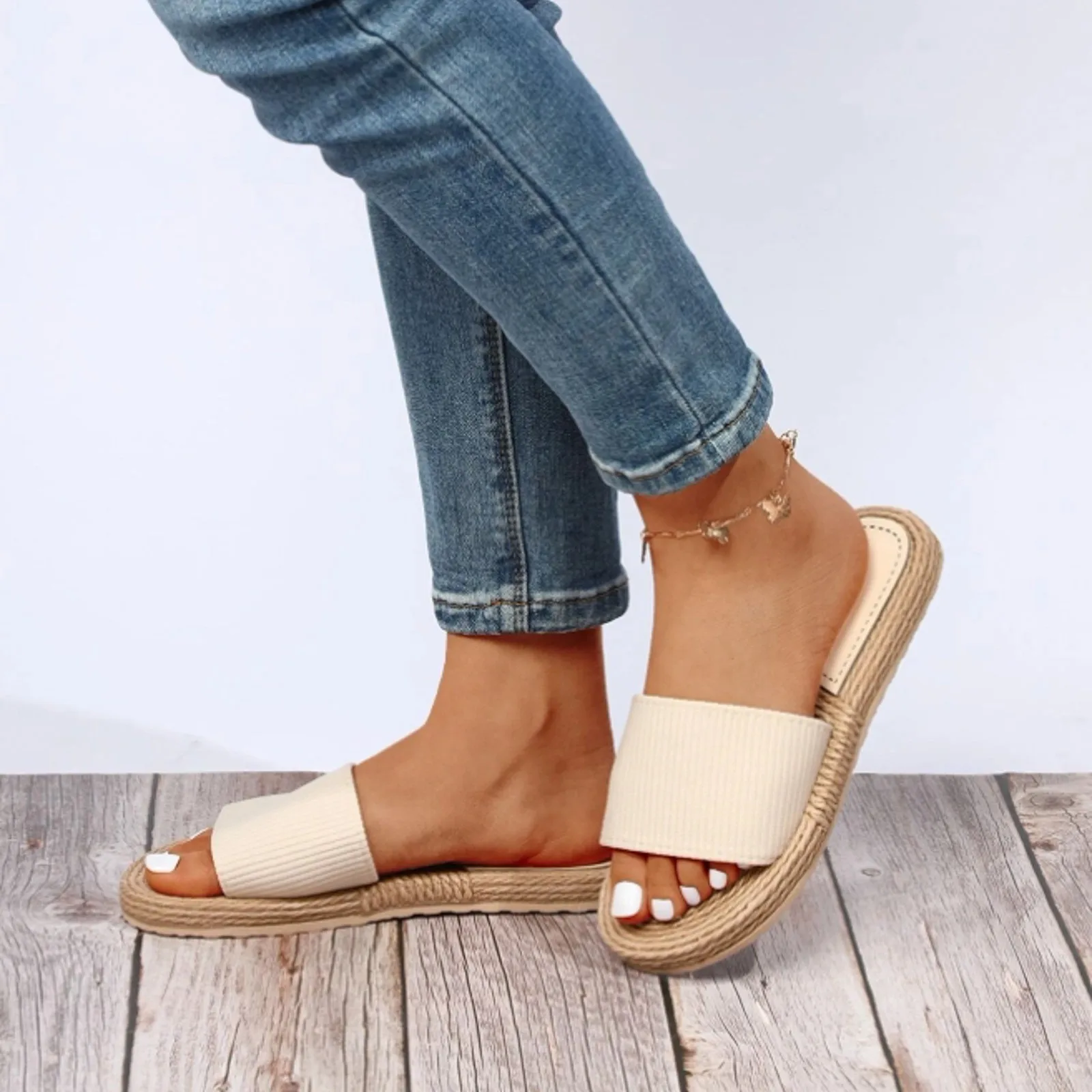 New 2025 Women Flat Sandals Summer Sandals Home Indoor Slippers Simple Ladies Slippers Casual Shoes Zapatos Mujer 2025 Tendencia - Image 9