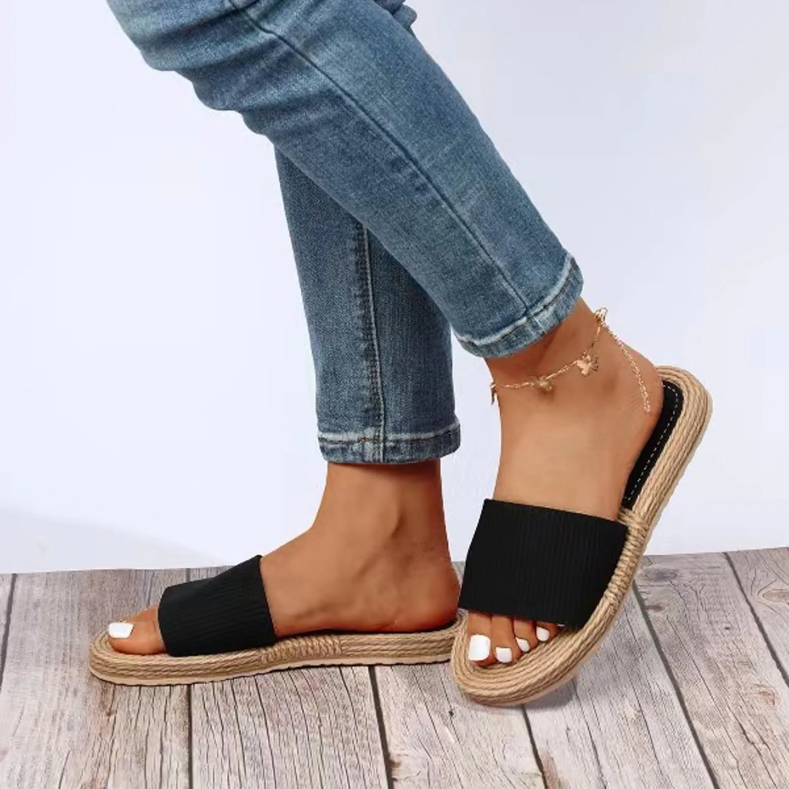 New 2025 Women Flat Sandals Summer Sandals Home Indoor Slippers Simple Ladies Slippers Casual Shoes Zapatos Mujer 2025 Tendencia - Image 7