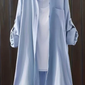 Plus Size Women Breathable Blouse Korean Shirt New Popular Loose Casual Fashion Simple Solid Female Long Sleeved Top Of Clothing