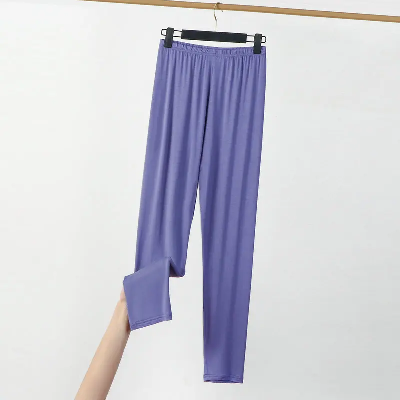 Large size XL to 8XL Modal Thin Leggings Solid color Ankle length legging Women workout slimming base Stretch Pants - Image 13