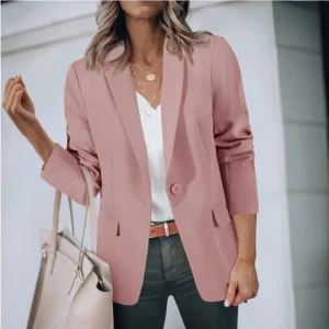 Women Blazers 2024 Fashion Formal Office Lady Blazer Coat Vintage Long Sleeve Jackets Coat Female Outerwear Femme Пиджак Женский
