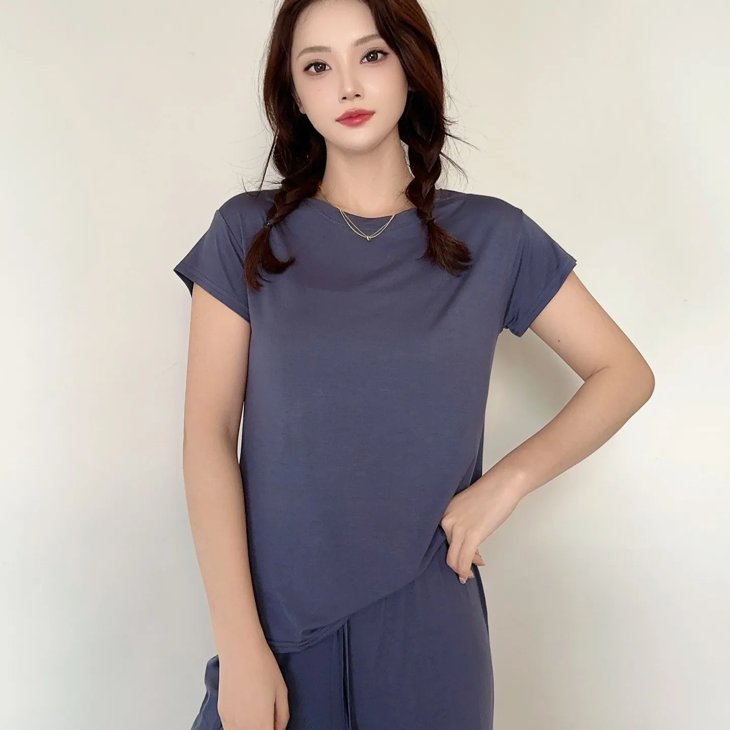 Plus size L to 6XL Modal O-Neck Tshirt Short Sleeves Solid color Slim Fit T-shirts summer women's tee tops all match - Image 4