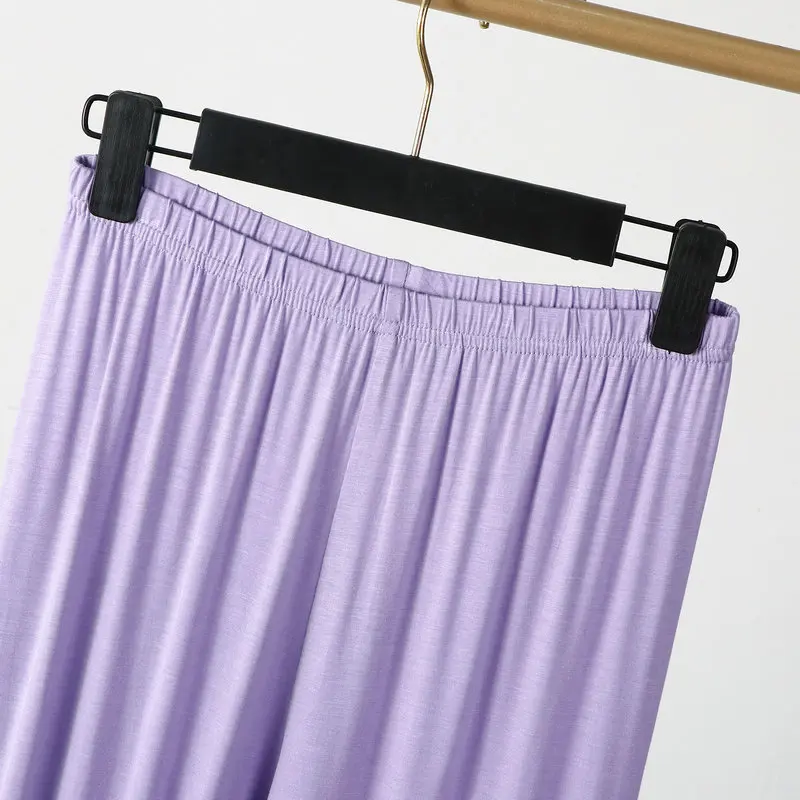 Large size XL to 8XL Modal Thin Leggings Solid color Ankle length legging Women workout slimming base Stretch Pants - Image 5