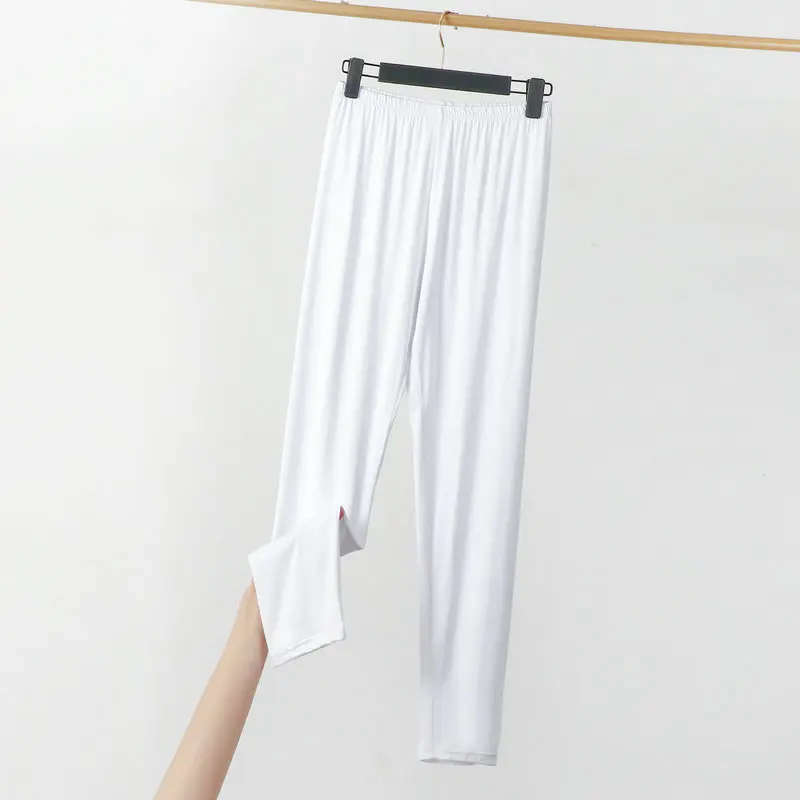 Large size XL to 8XL Modal Thin Leggings Solid color Ankle length legging Women workout slimming base Stretch Pants - Image 9