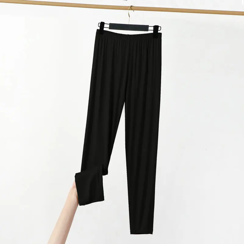 Large size XL to 8XL Modal Thin Leggings Solid color Ankle length legging Women workout slimming base Stretch Pants - Image 3