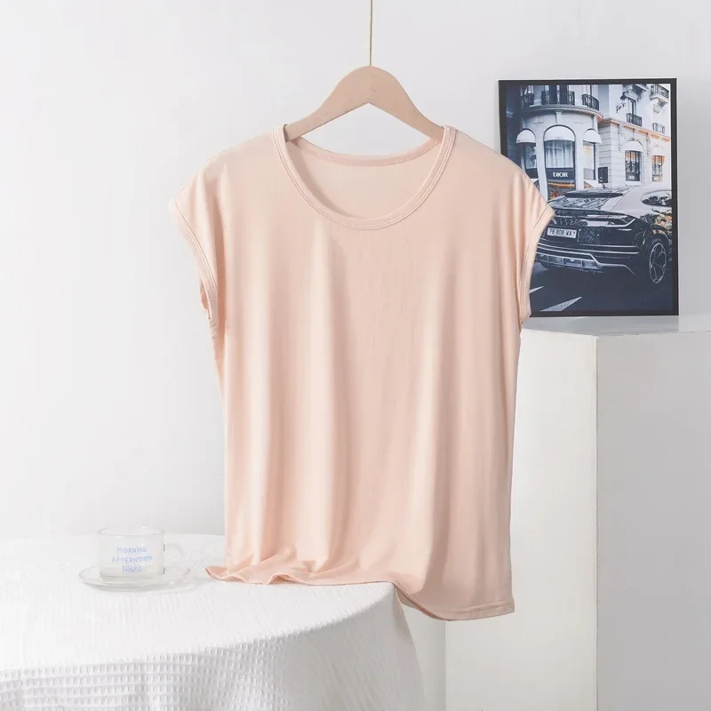 Plus size Summer women's Tshirt O-Neck Modal Loose T-shirt Solid color Simple Tee Tops XL to 8XL Bottoming Tshirts all match - Image 13