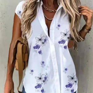 Temperament Summer Women Shirts Casual Large Size Shirts Women Loose Women Tops