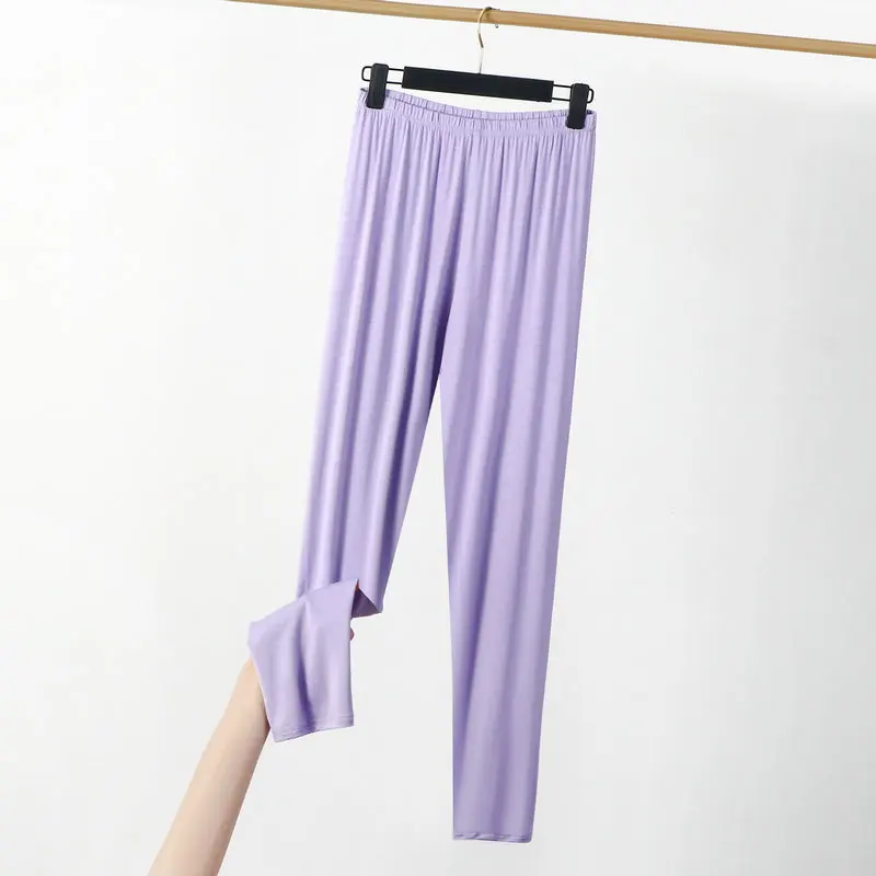 Large size XL to 8XL Modal Thin Leggings Solid color Ankle length legging Women workout slimming base Stretch Pants - Image 12