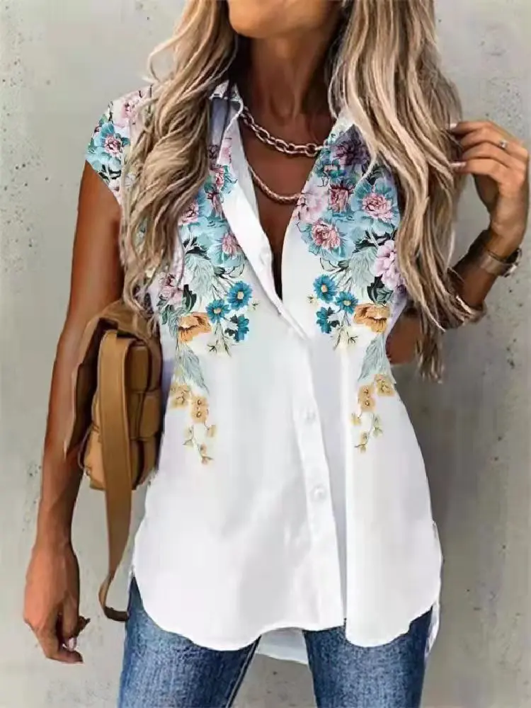 Temperament Summer Women Shirts Casual Large Size Shirts Women Loose Women Tops - Image 9