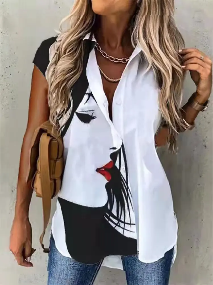 Temperament Summer Women Shirts Casual Large Size Shirts Women Loose Women Tops - Image 6