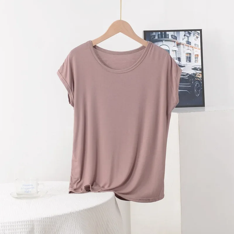 Plus size Summer women's Tshirt O-Neck Modal Loose T-shirt Solid color Simple Tee Tops XL to 8XL Bottoming Tshirts all match - Image 15